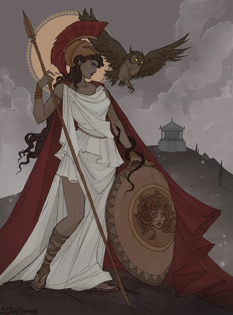 Athena the goddess of war and wisdom 