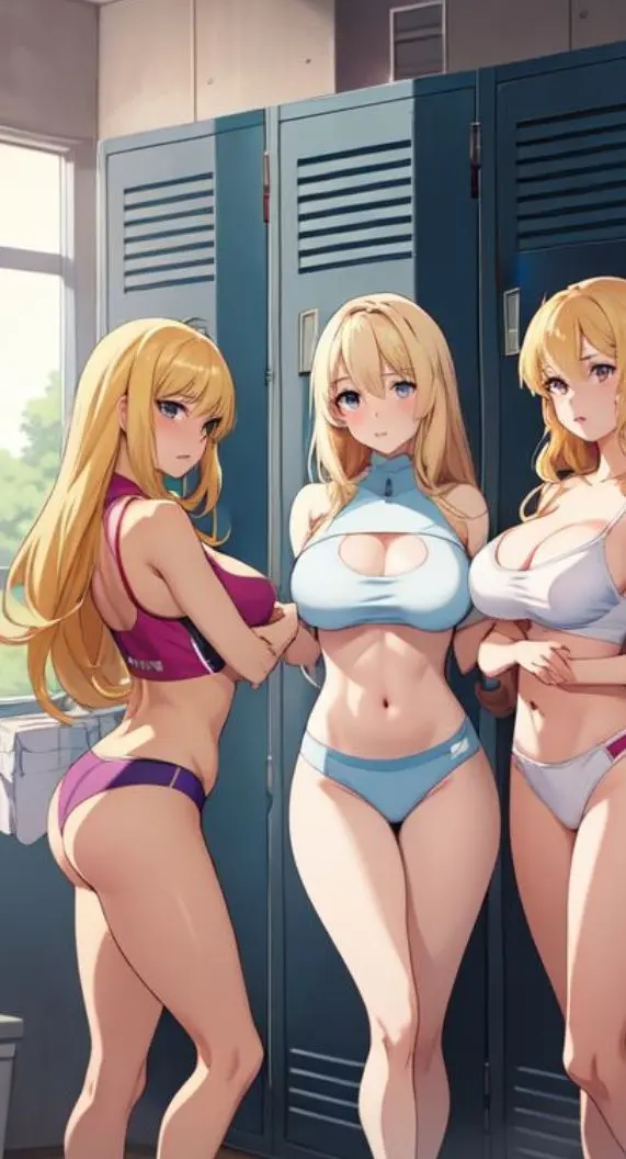 high school girls locker room